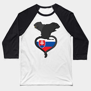 Gerbil Slovakia (dark) Baseball T-Shirt